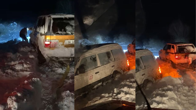 Mbetën të bllokuar nga dëbora në rrugën Korçë – Ersekë, policia u shkon në ndihmë 13 qytetarëve