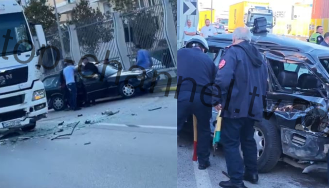 Makina përplaset me kamionin në Portin e Durrësit, plagoset çifti