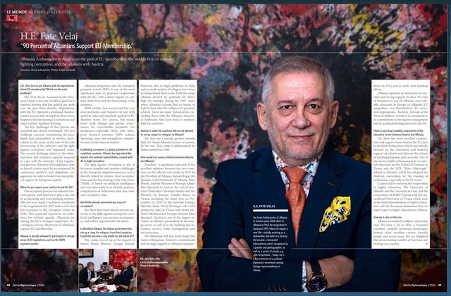 Integrimi në BE/ Fate Velaj për revistën austriake: 90% e shqiptarëve mbështesin anëtarësimin!