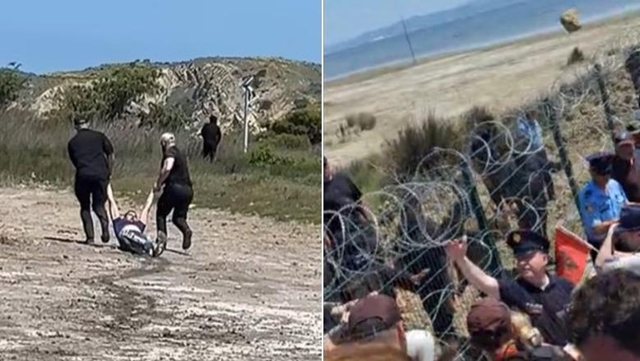 Ndihmuan “shefin” të tërhiqte zvarrë protestuesin në Zvërnec, arrestohen dy rojet private të sigurisë!