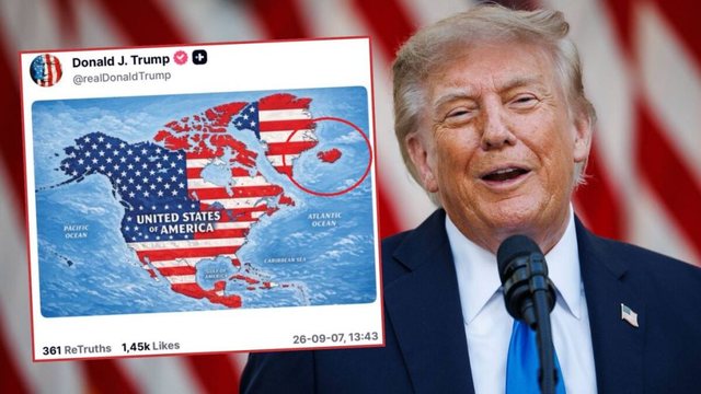 Trump publikon “hartën e re” të SHBA-ve: Kanadaja, Meksika, Karaibet, Groenlanda dhe Islanda nën flamurin amerikan