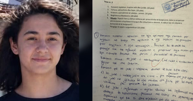 Humbi jetën në aksidentin tragjik bashkë me të atin, pedagogu publikon provimin e fundit të studentes së mjekësisë, Bora Keçi
