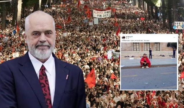 “Unë s’jam si ti, je autor i halleve të mia”, protestuesi i përgjigjet Ramës: Fotoja ime në murin tënd më bën pis!