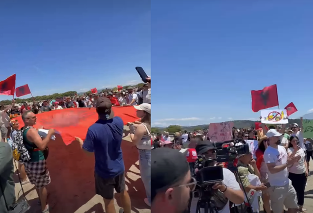 “Mos ma prek Nartën”, qindra protestues me pankarta në Zvërnec!