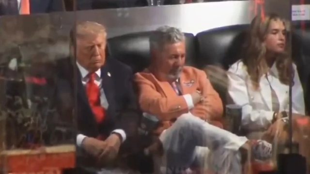 Trump filmohet duke dremitur gjatë finales së NBA!
