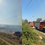 Zjarri përhapet pranë banesave në Fermën e Rromsit në Mallakastër, zjarrfikësit në luftë me flakët
