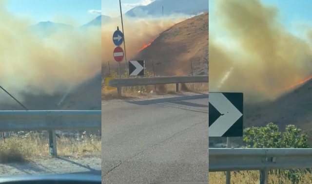 Zjarr në Llaman të Himarës, flakët përfshijnë kodrat e zonës