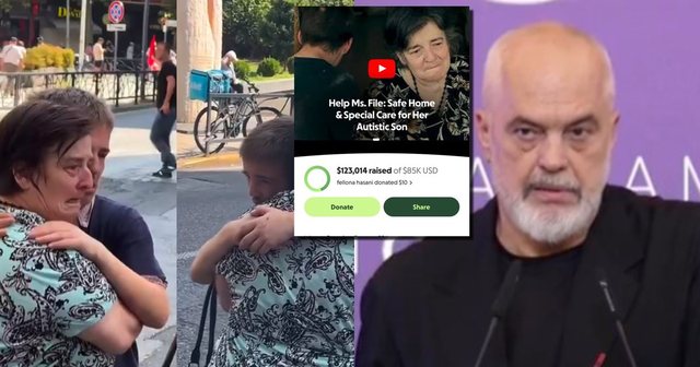 Nëna me djalin autik, që u bënë viral pas dhunës së Policisë, Rama: Ajo u përdhunua nga protestuesit (shqiptarët mbledhin 128 mijë $ për të)