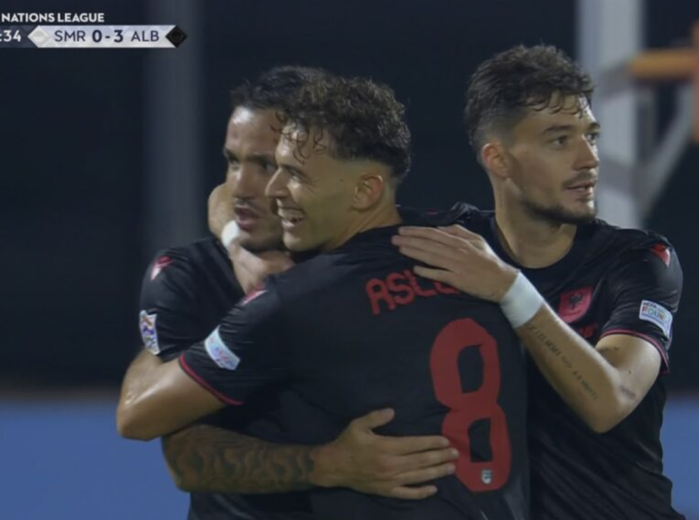 Shqipëria fiton ndaj San Marinos, kap kreun e grupit në Ligën e Kombeve!