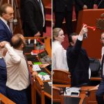 Provat e socialistëve për përjashtimin e Bardhit dhe Balliut me 60 ditë: Kreu i grupit parlamentar të PD vrau syrin e një gardisti